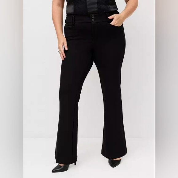 Torrid Black Signature Ponte Stretch Trouser Pants Nwt New 22R - Picture 4 of 16